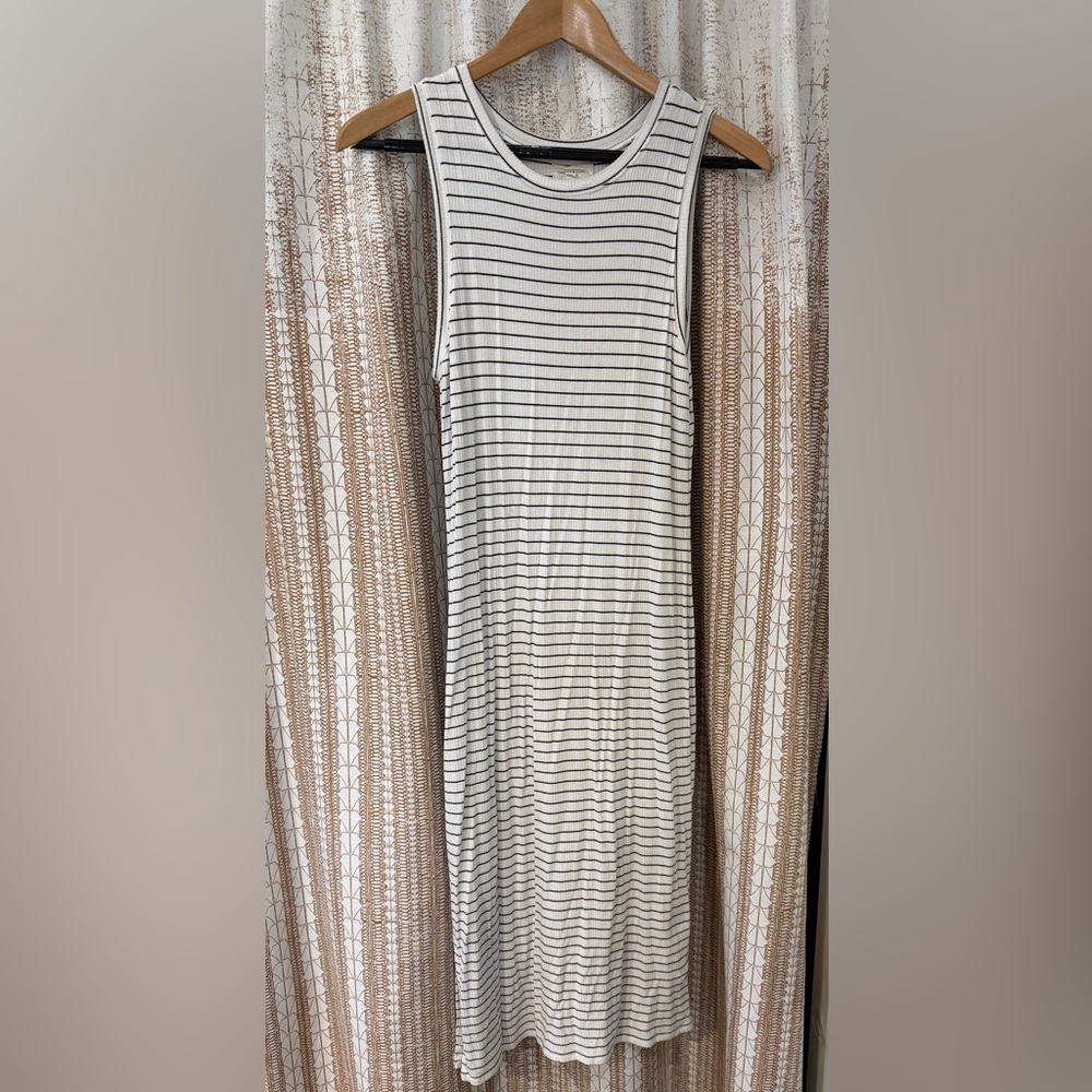 Thread & Supply Black and White Striped Midi Dress